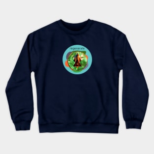 Regenerate - Eco Warrior Green Design Crewneck Sweatshirt